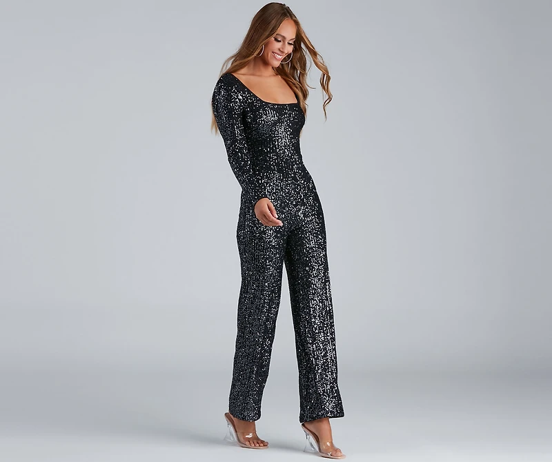Set The Spark Sequin Jumpsuit