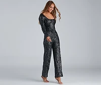 Set The Spark Sequin Jumpsuit