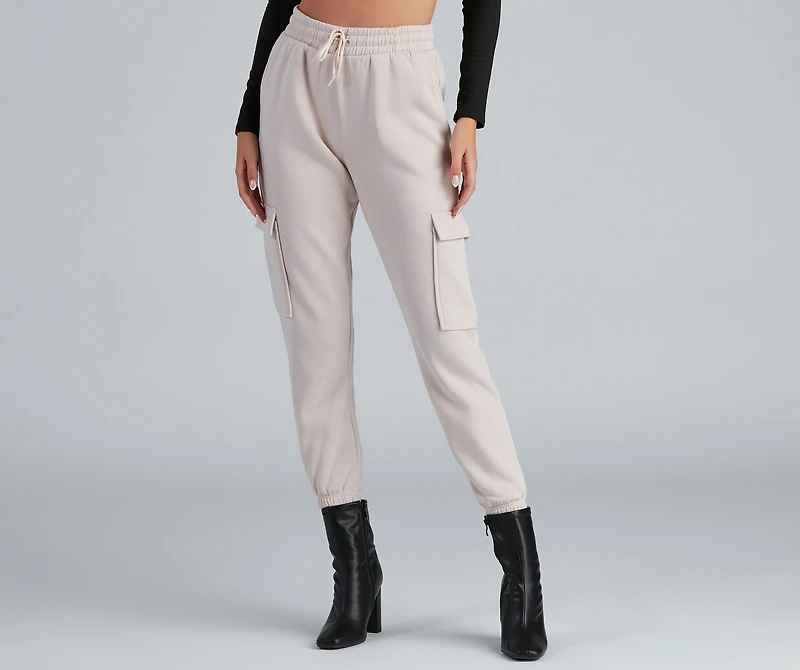 Ready To Chill Fleece Cargo Joggers