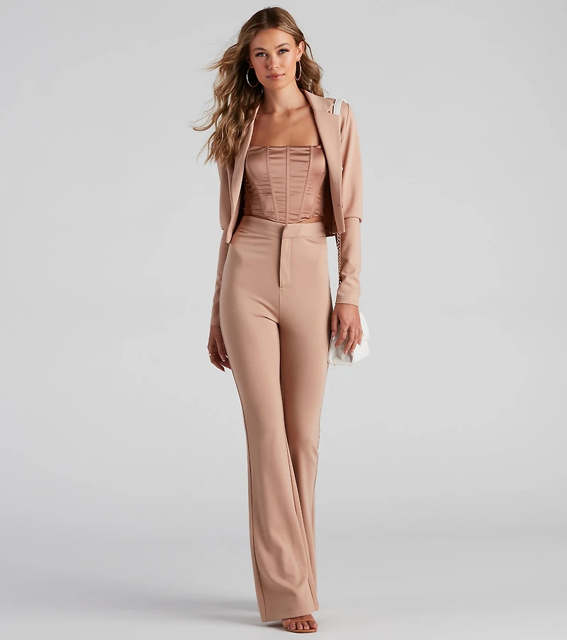 Office Ponte Flare Trouser Pants