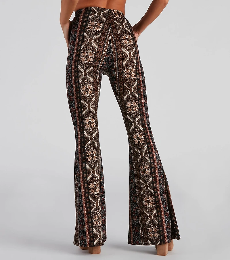 Festive Medallion Flare Pants