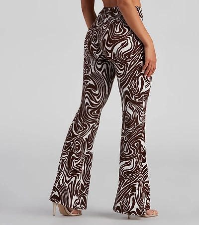 So Wild Zebra Flare Pants
