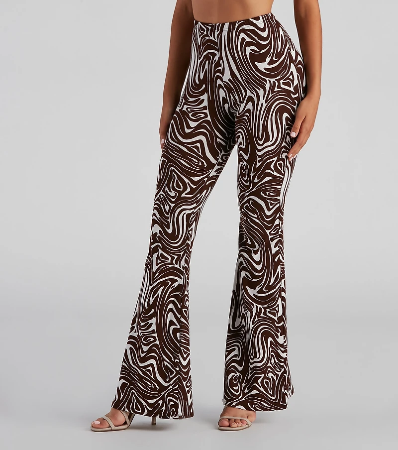 So Wild Zebra Flare Pants