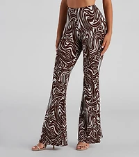 So Wild Zebra Flare Pants