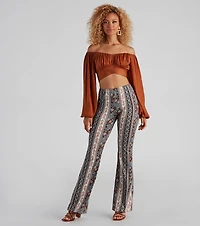 Bohemian Romance Floral Flared Pants
