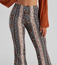 Bohemian Romance Floral Flared Pants