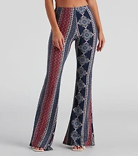 Boho Flare High Rise Pants