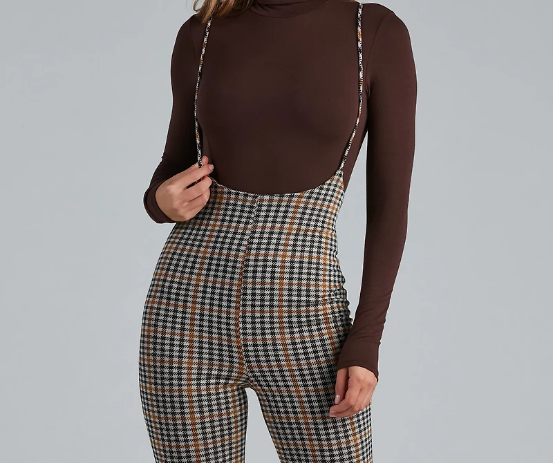 Perfectly Plaid Suspender Pants