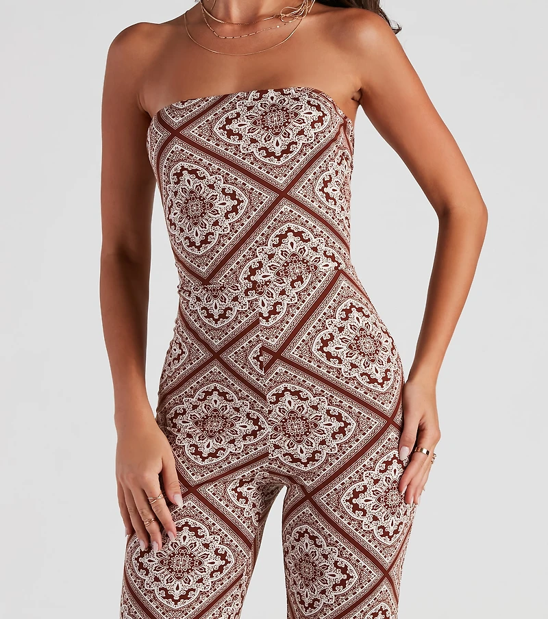 Stuck On Summer Boho Tube Jumpsuit