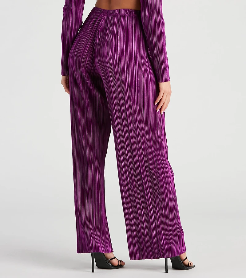 Dinner Date Satin Wide Leg Pants
