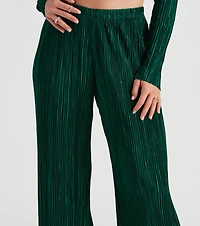 Dinner Date Satin Wide Leg Pants