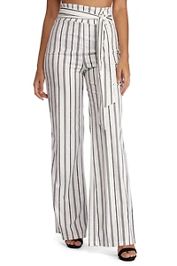 High Waist Striped Pants
