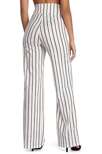 High Waist Striped Pants
