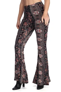 Boho Wanderer Paisley Flared Pants