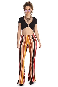 Boho Wanderer Paisley Flared Pants