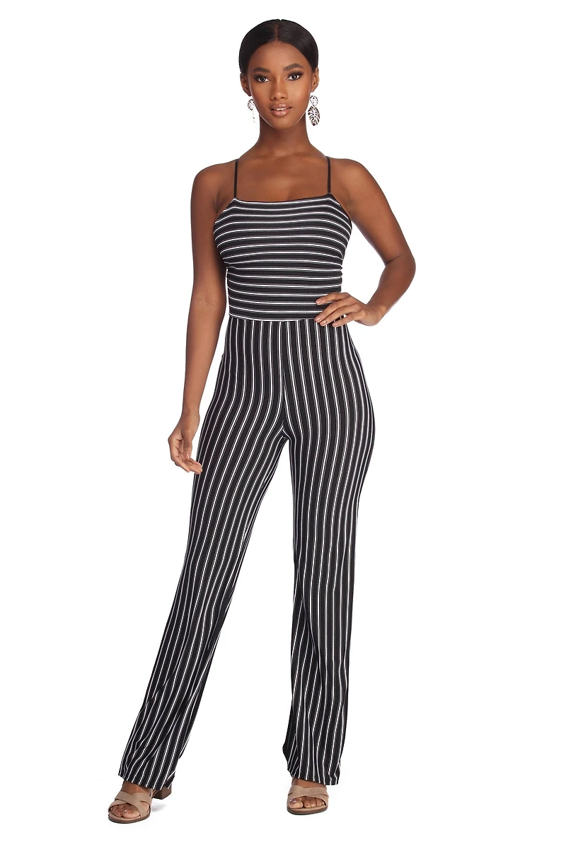 Sophisticated Stripes Jumpsuit
