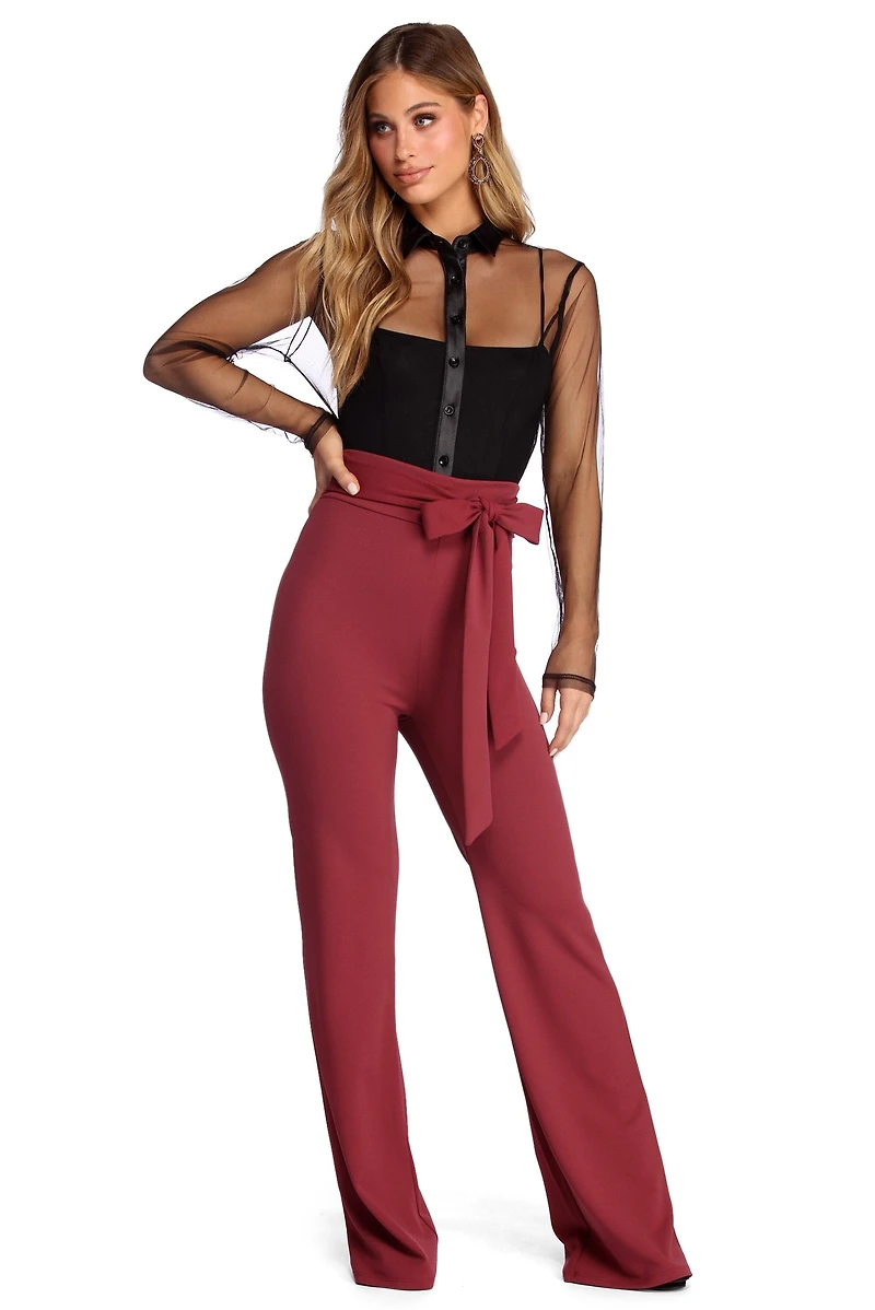 Sealed With Style Tie Waist Pants