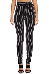 Tied Pinstripes Pants