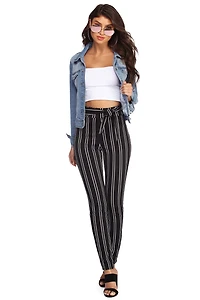 Tied Pinstripes Pants