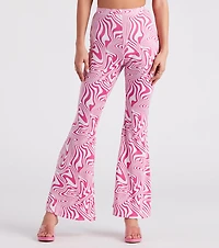Dreamy Daze Swirl Print Flare Pants