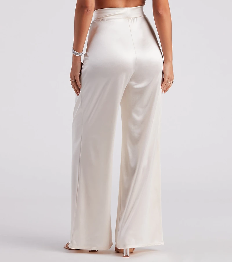 Trending Satin High Rise Pants