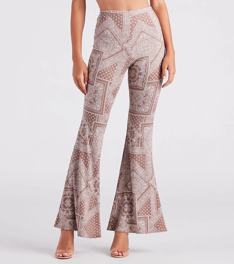 Paisley Princess Boho Flare Pants