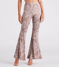 Paisley Princess Boho Flare Pants