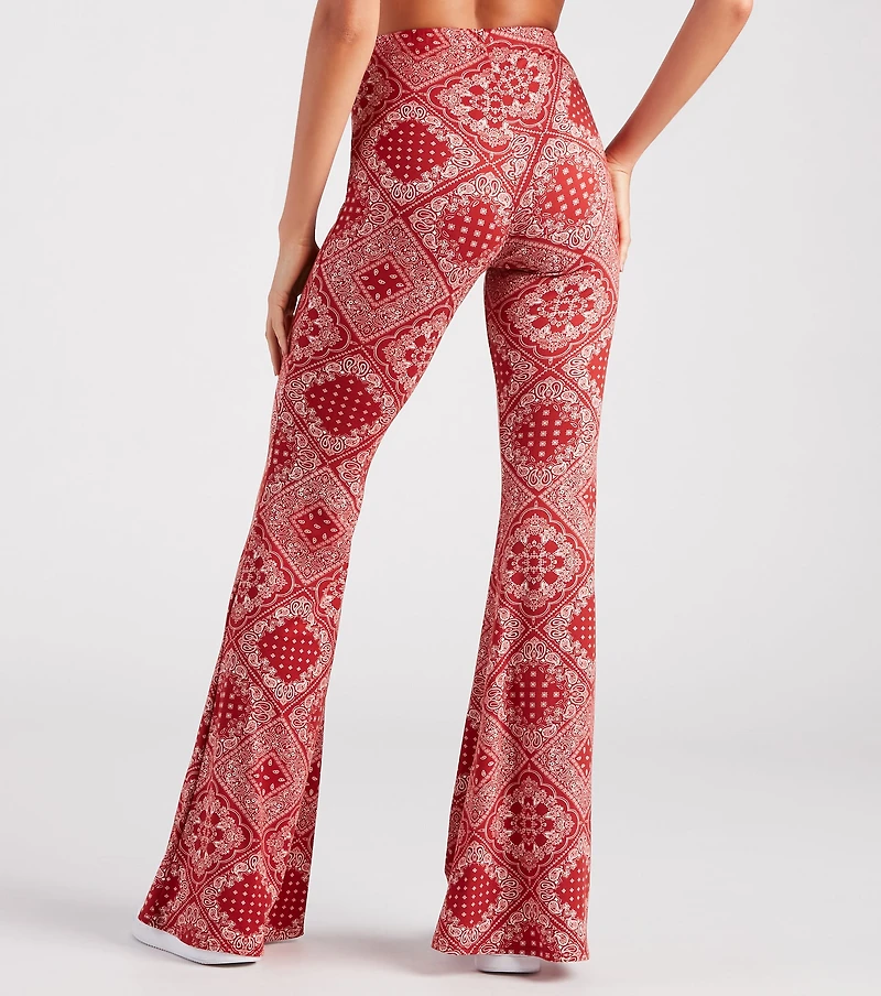 Bandana Bandit Paisley Boho Flare Pants