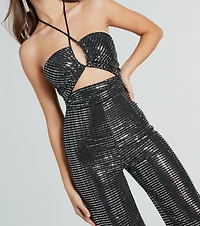 Ultimate Glamour Sequin Cutout Jumpsuit