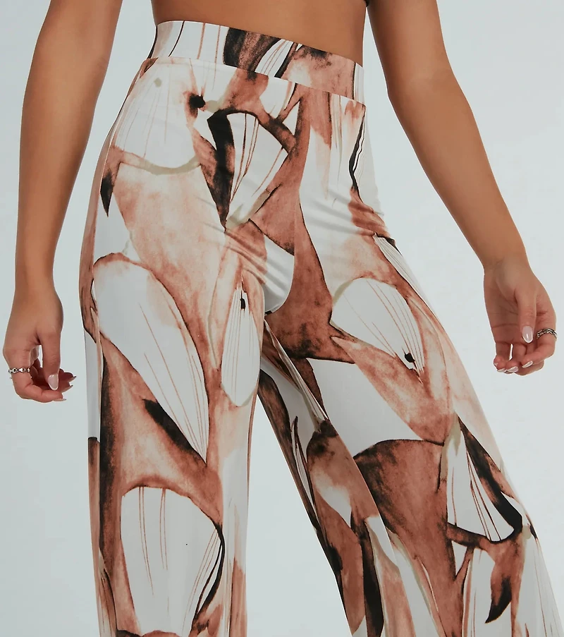 Like A Work Of Art Abstract Wide Leg Palazzo Pants