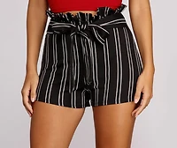 Paper Bag Pinstripe Shorts