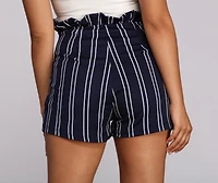 Paper Bag Pinstripe Shorts