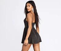 Dazzle Dreams Glitter Skater Romper