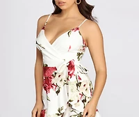 Regal Roses Wrap Romper