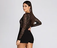 Lace Celebrate Skater Romper