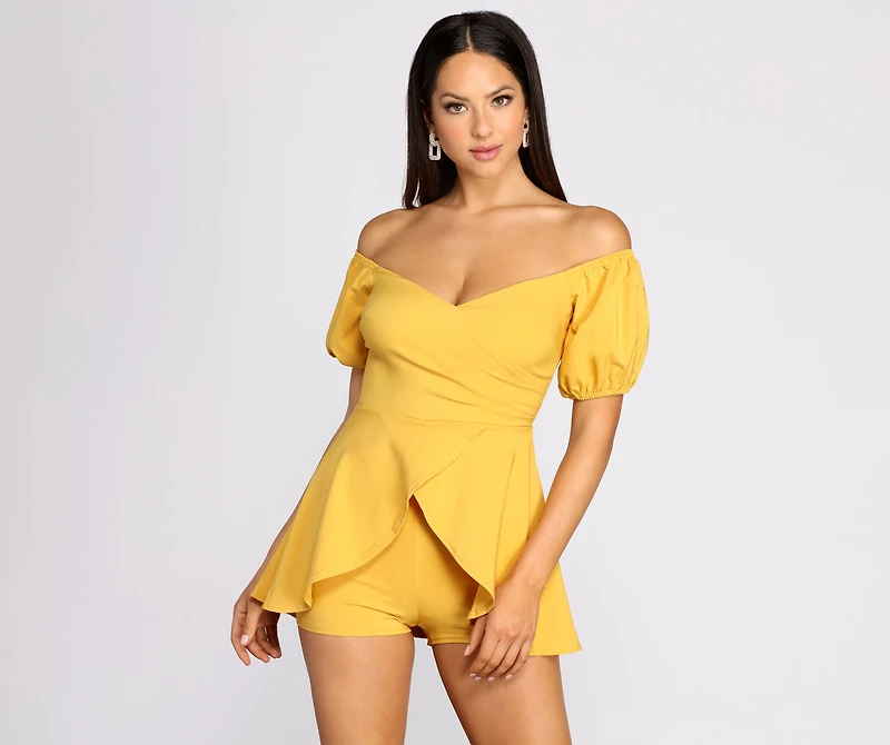 Wrapped Elegance High Low Romper