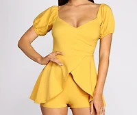Wrapped Elegance High Low Romper