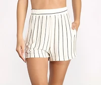 Sweet Stripes High Waist Shorts