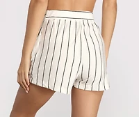 Sweet Stripes High Waist Shorts