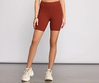 That Basic Life Ribbed Biker Shorts