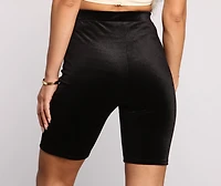 Viva La Velvet Biker Shorts