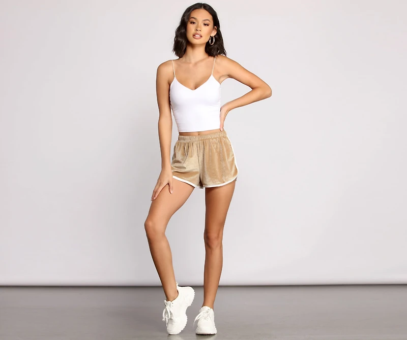 Keep It Trendy Velvet Shorts