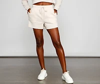 Basic High Waist Fleece Shorts