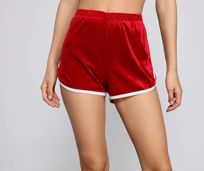 Keep It Trendy Velvet Shorts