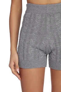 Cozy Cable Knit Shorts