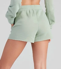 Basic High Waist Fleece Shorts