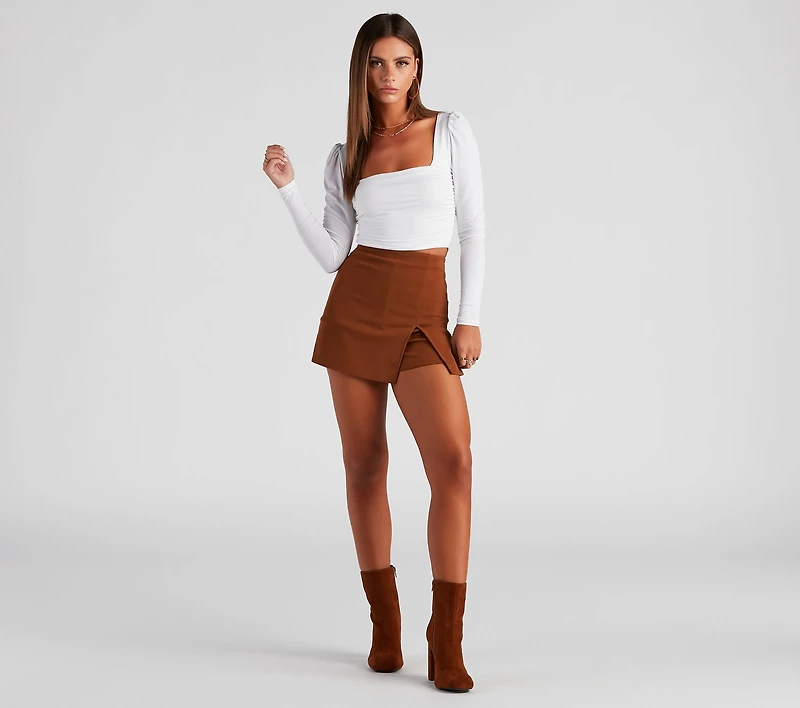 Classic Crepe Fitted Skort