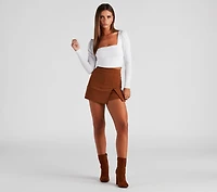 Classic Crepe Fitted Skort