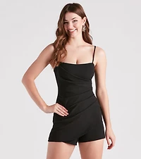 Style All-In-One Crepe Skort Romper