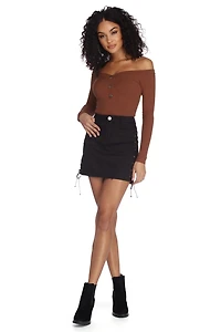 All Laced Up Mini Skirt
